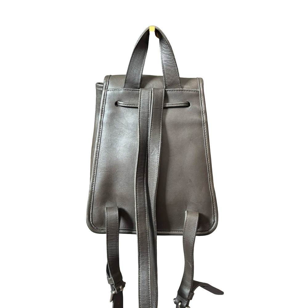 Coach Vintage 9960 Mini Backpack Charcoal Gray Glove Tanned Leather - Picture 5 of 11